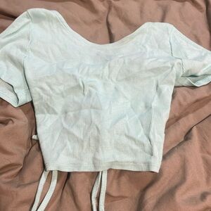 Blue crop top